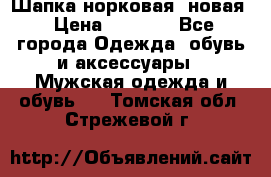 Шапка норковая, новая › Цена ­ 5 000 - Все города Одежда, обувь и аксессуары » Мужская одежда и обувь   . Томская обл.,Стрежевой г.